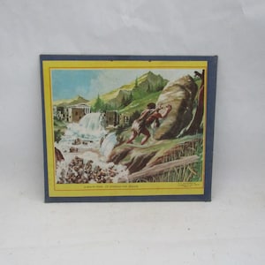 carte murale scolaire éducative, hercule écuries d'augeas, carte murale scolaire vintage, école vintage, Hercule, mythologie grecque