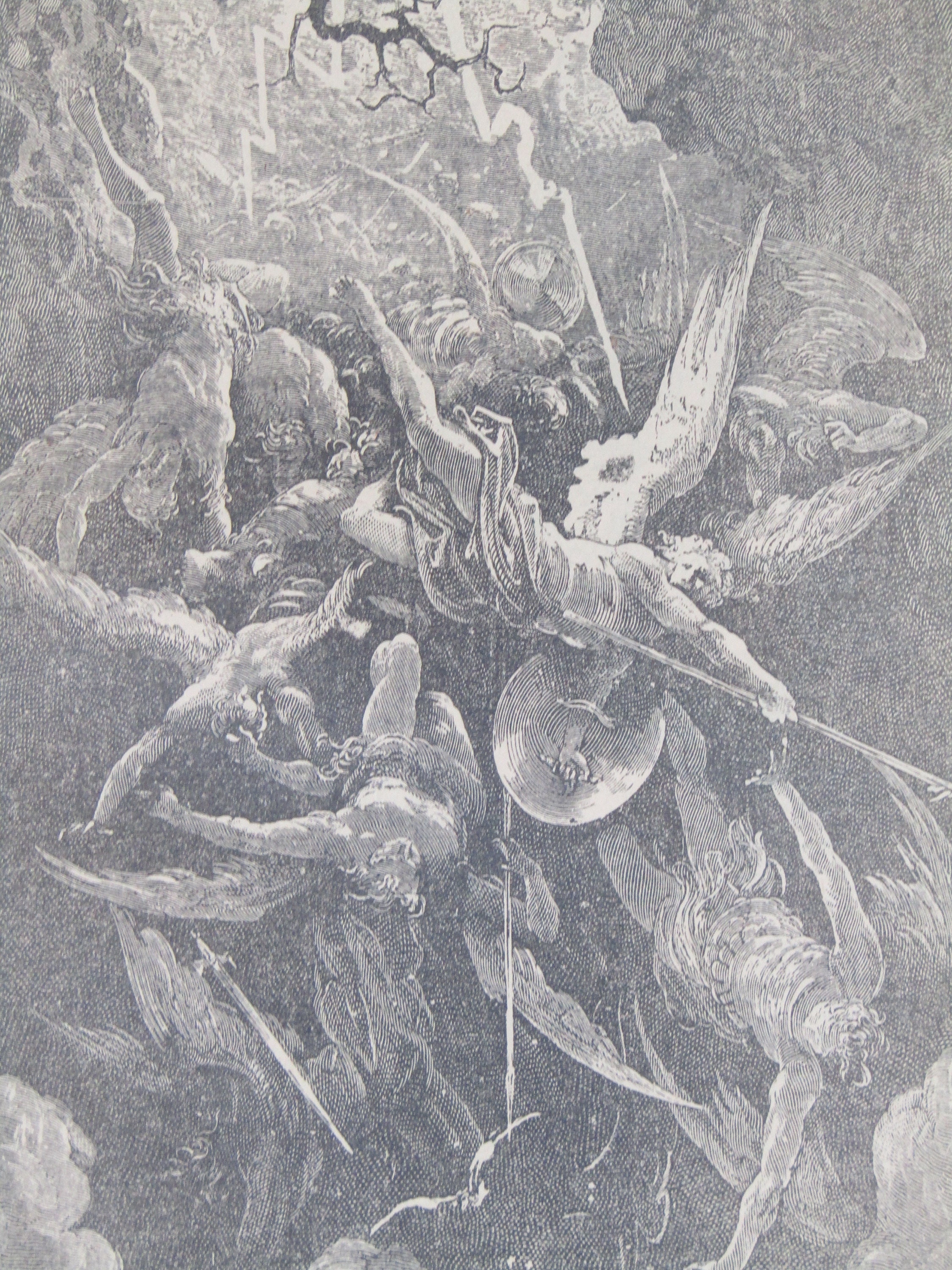 ギュスターヴ・ドレの版画：失楽園、ルシファー、ジョン・ミルトンの