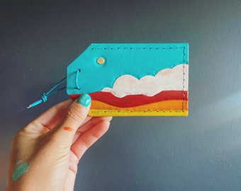Desert Luggage Tag in Turquoise