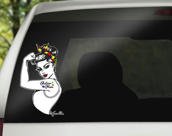 Girl Power Decal Autism Mom - Rosie Autism Decal