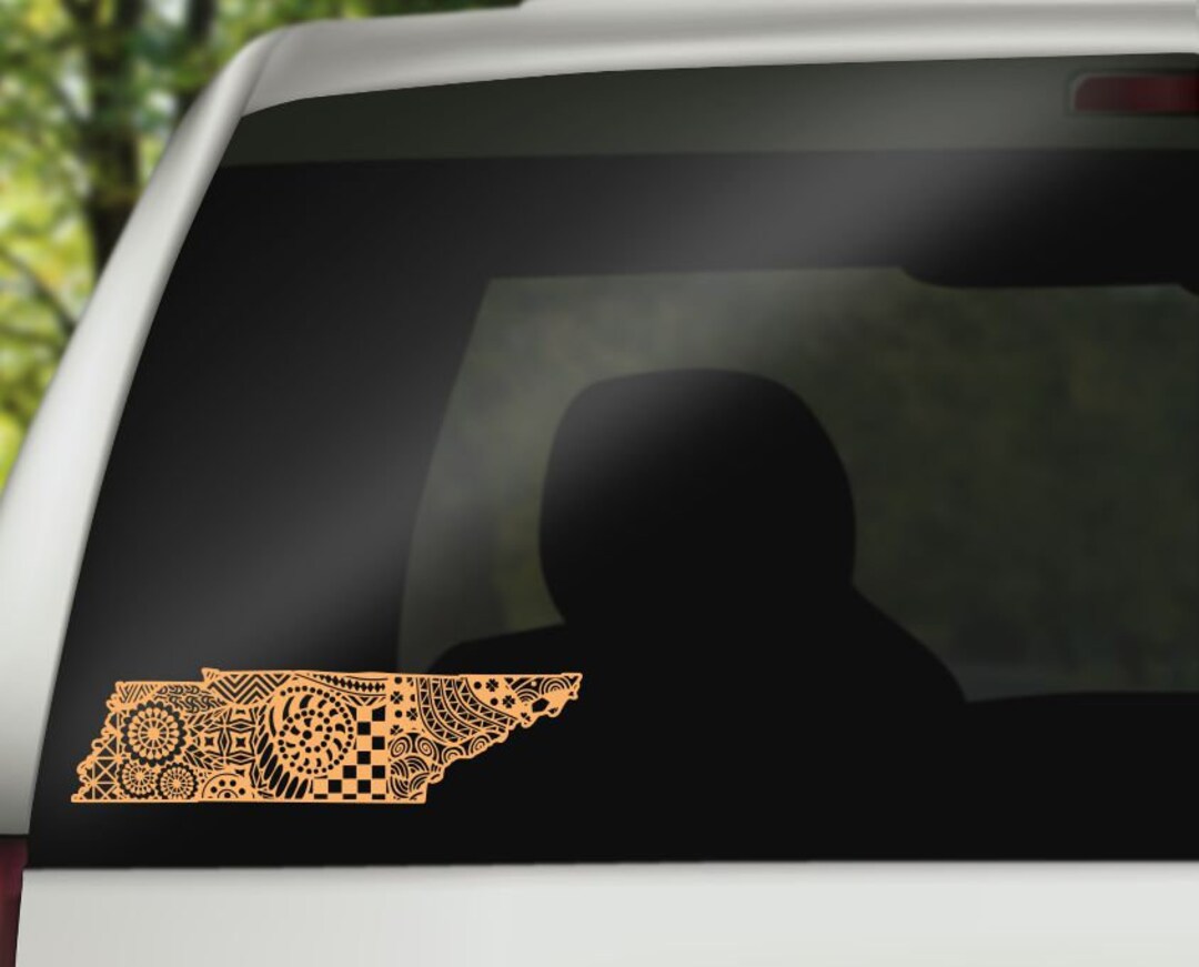 Tennessee Zentangle Car Decal Tennessee Car Decal Etsy