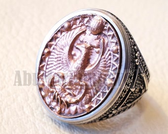 Horoscopes zodiac sign scorpio sterling silver 925 and antique bronze men ring all sizes men jewelry gift that bring luck fast shipping