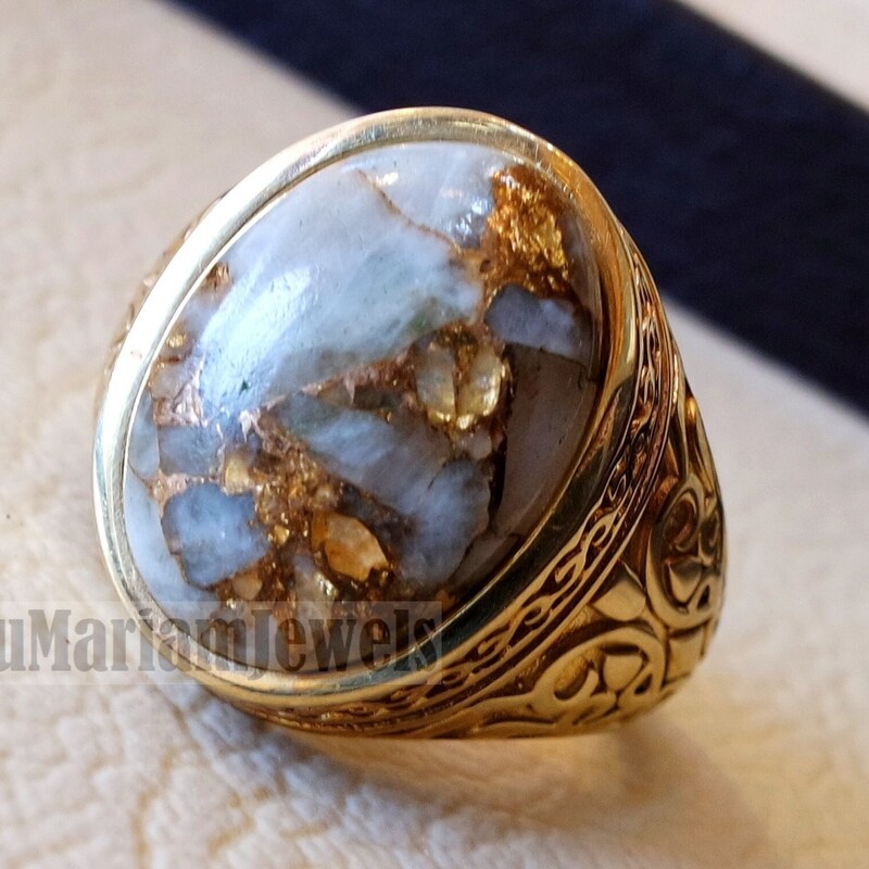 Yellow Stone Men Ring - Etsy