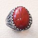Anello in argento sterling 925 con agata gialla yemenita naturale