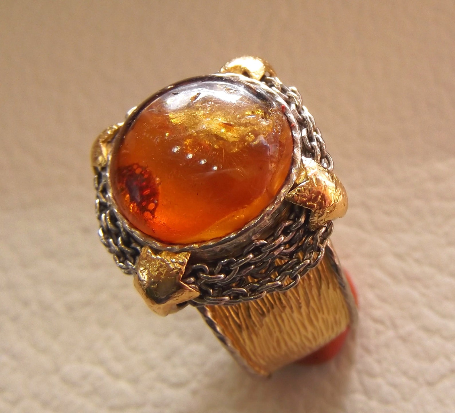 Baltic amber natural precious high quality stone 21 k gold | Etsy