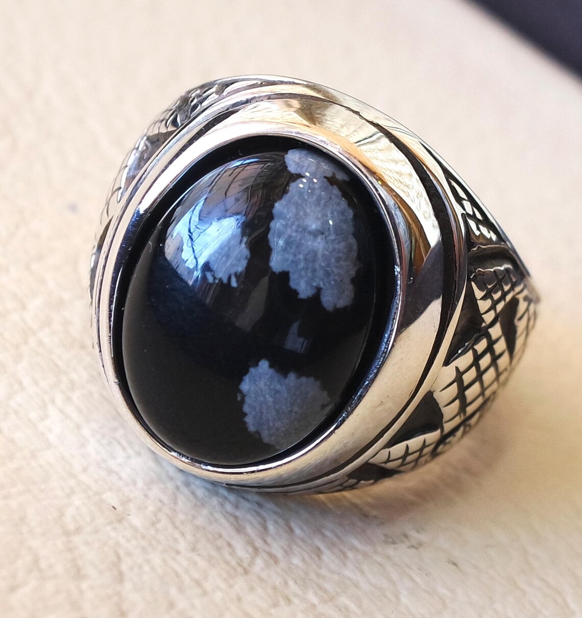 obsidian ring