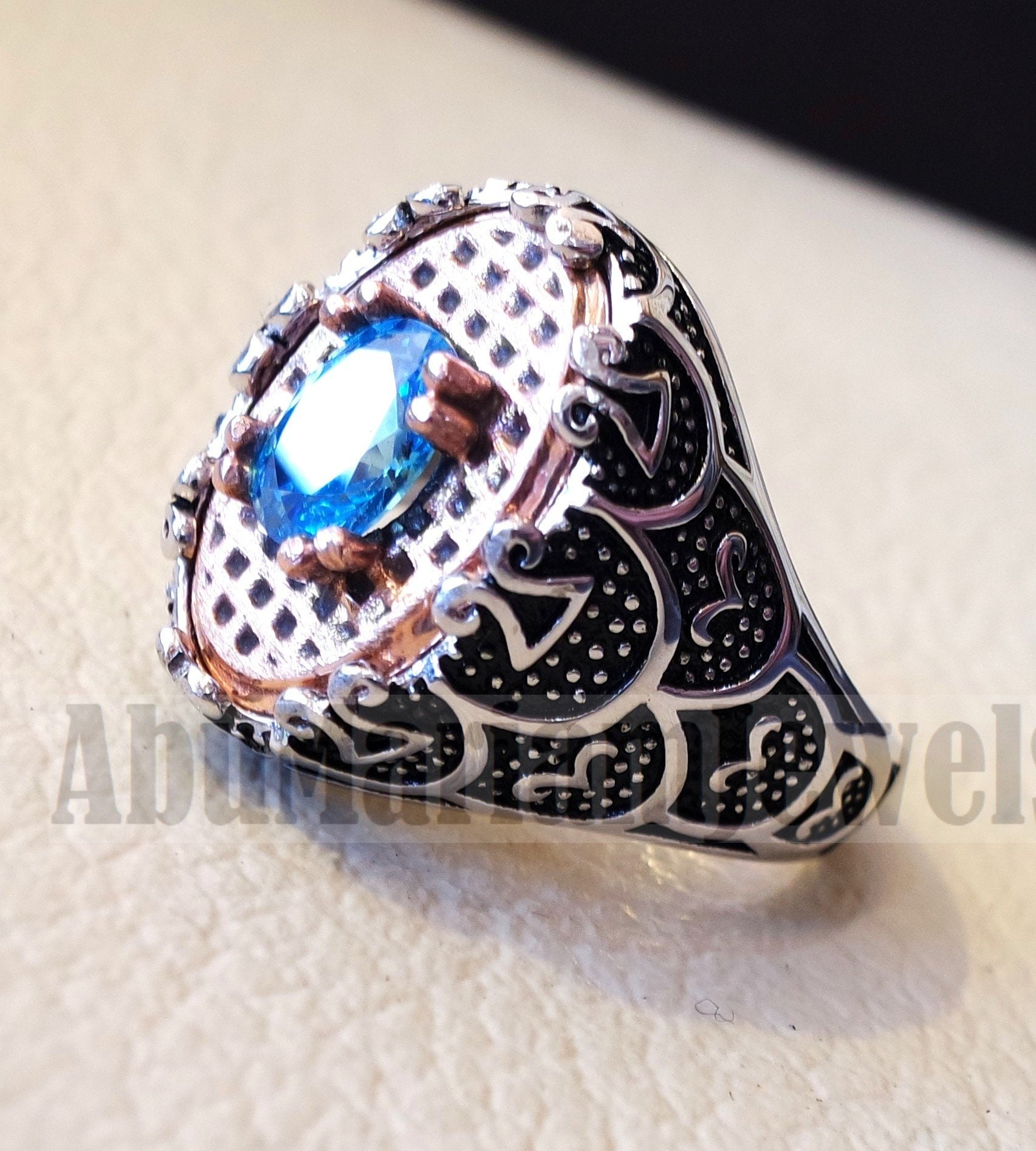 Mabel Butterfly Big Sky Blue Stone Ring