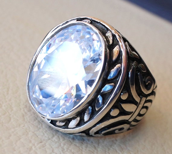 SILVER925 WHITE STONE DESIGN RING/シルバー