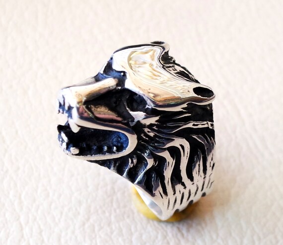 Wolf biker ring sale