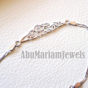 Palestina kaart Chain armband met beroemde couplet Sterling Zilver 925 k hoge kwaliteit sieraden Arabisch snelle verzending verstelbare خارطه و علم فلسطين