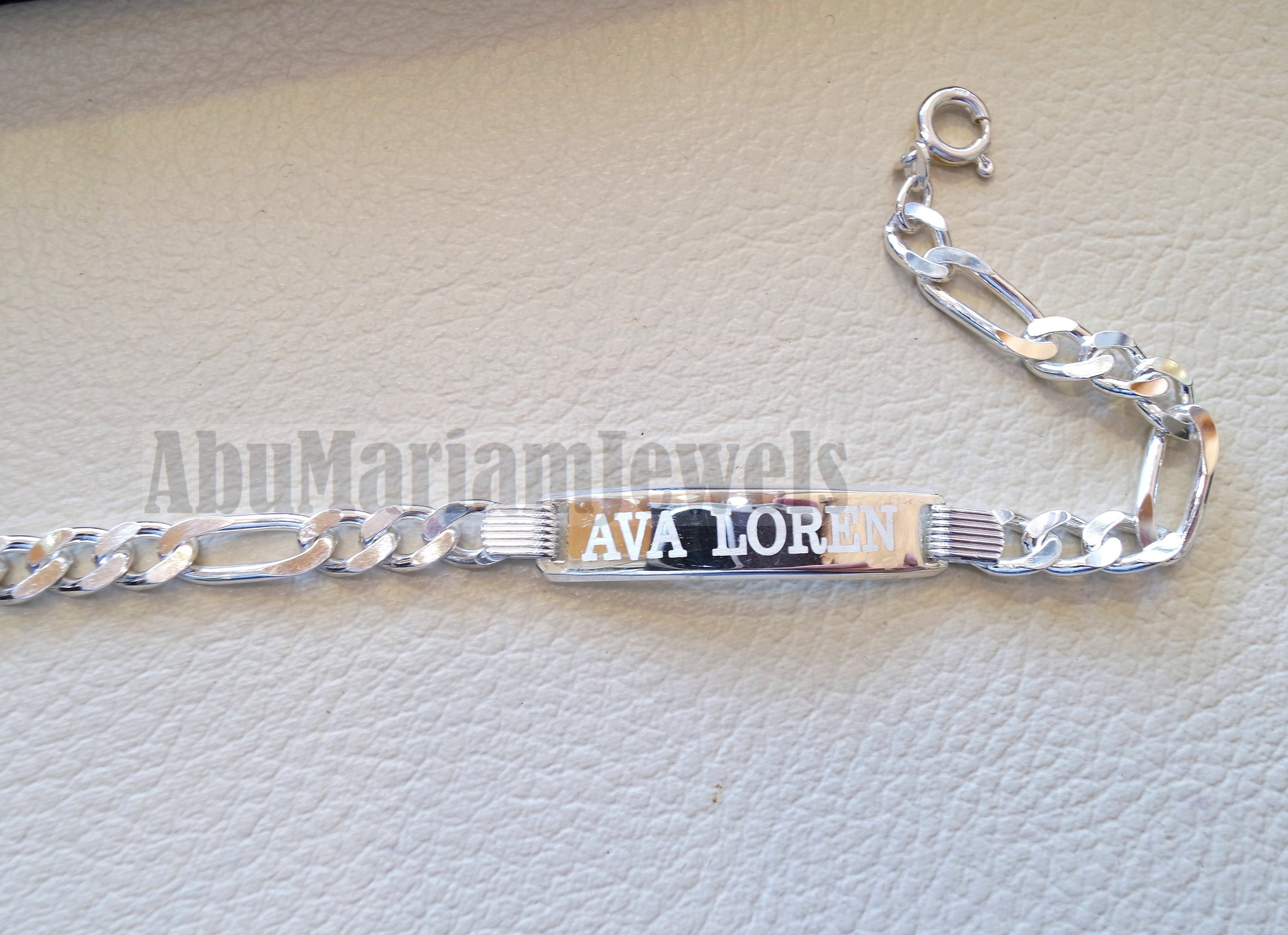 Silver bracelet for men shop with name
