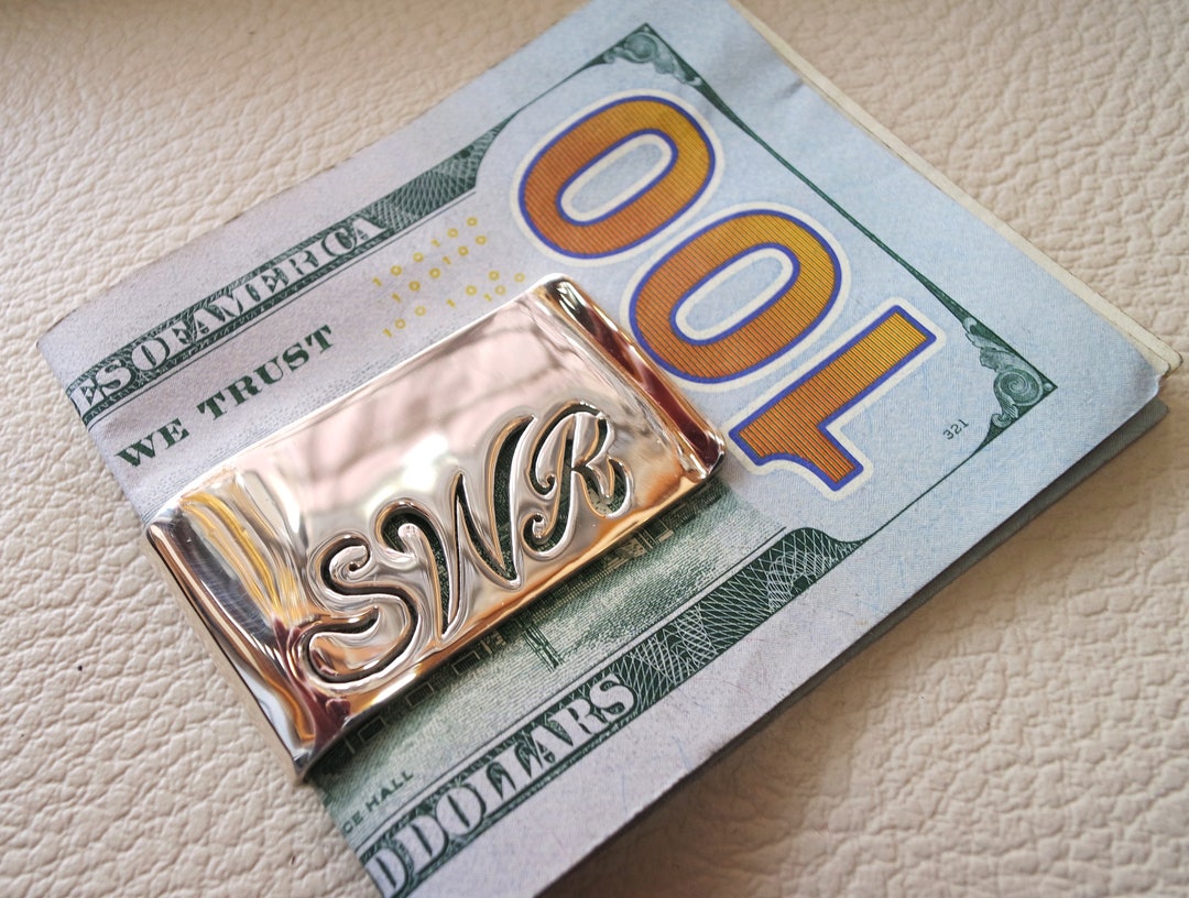 Personalized Customized Heavy Sterling Silver 925 Money Clip