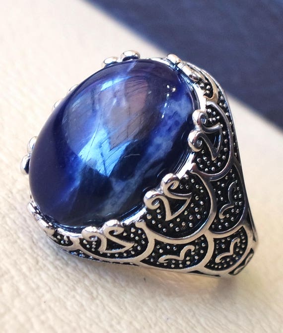 Buy Original Impon Natural Colour Daily Wear Dark Blue Stone Ring for Men