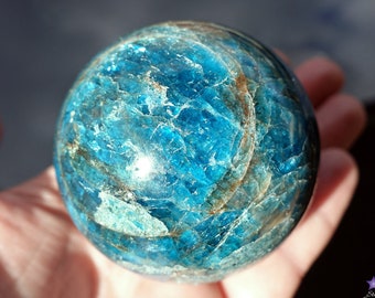APATITE SPHERE - Apatite Crystal - Apatite - Blue Crystal - Brazilian Crystal - Gift for Women - Gift for Him - Gift for Her