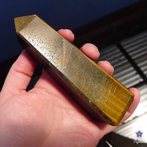 Large TIGER EYE OBELISK
