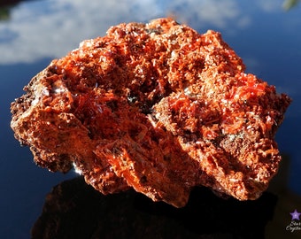 CROCOITE on Matrix - from the Red Lead Mine, Tasmania, Australia
