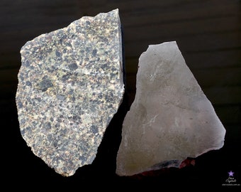 Set of 2 TASMANIAN SLICES - Hematite Slab - Granite Slab - Australian Crystal - Tasmania - Set of Crystals - Hematite - Granite