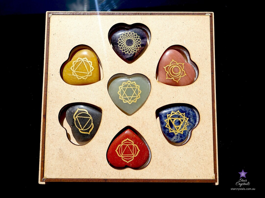 CHAKRA CRYSTAL SET Chakra Crystals Chakra Box Chakra Gift Set Chakra