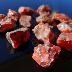 2 x RAW CARNELIAN STONES - 100% Natural