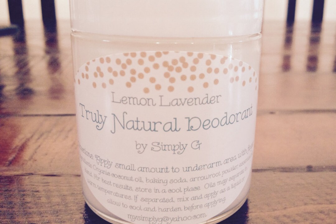 Truly Natural Deodorant Lemon Lavender Jar Etsy