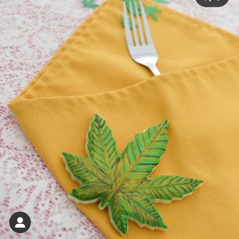 Weed Leaf Cookies Marijuana Leaf Cookies Royal Icing Etsy