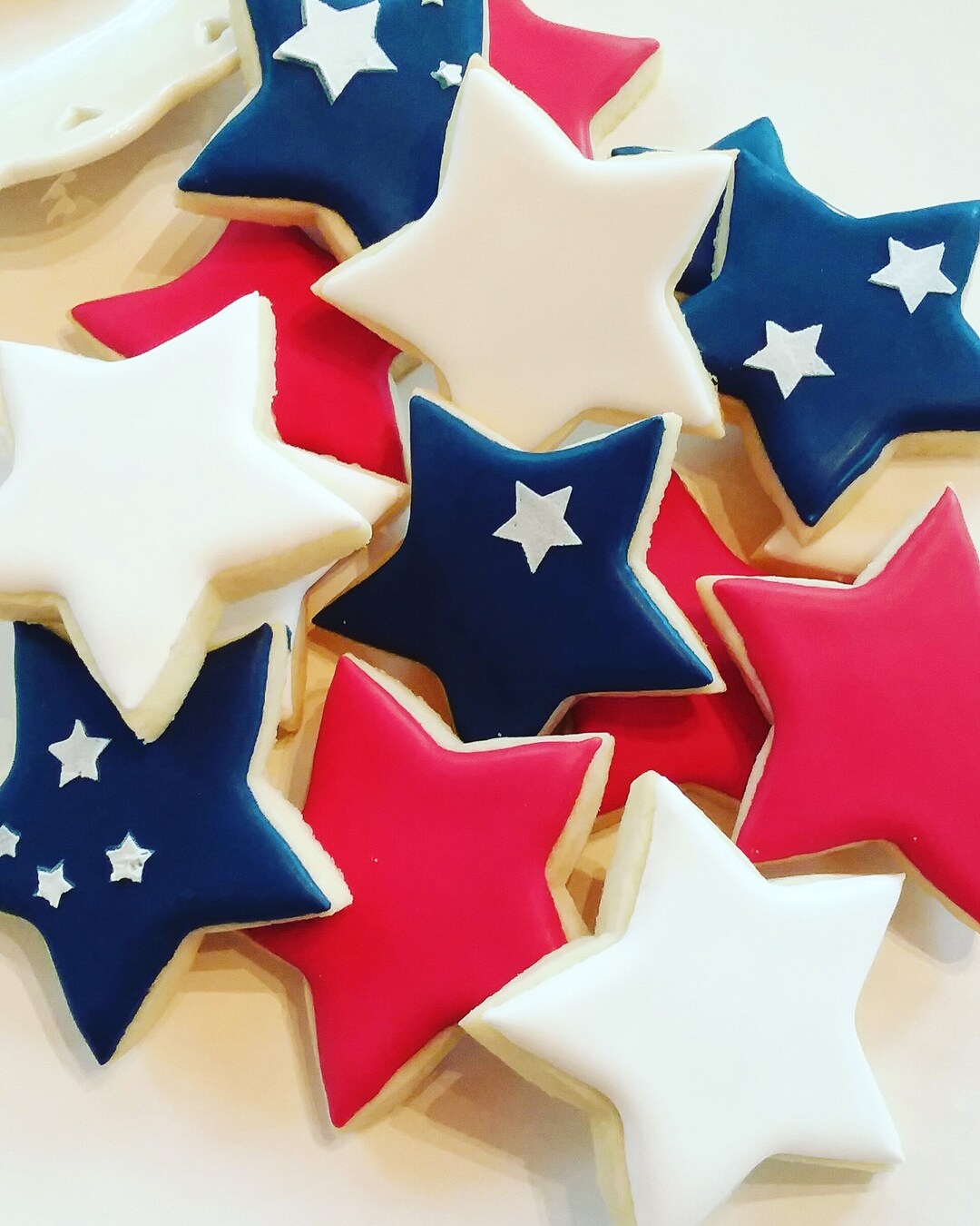 Star Cookies 4th of July Cookies Decorated Sugar Cookies Etsy