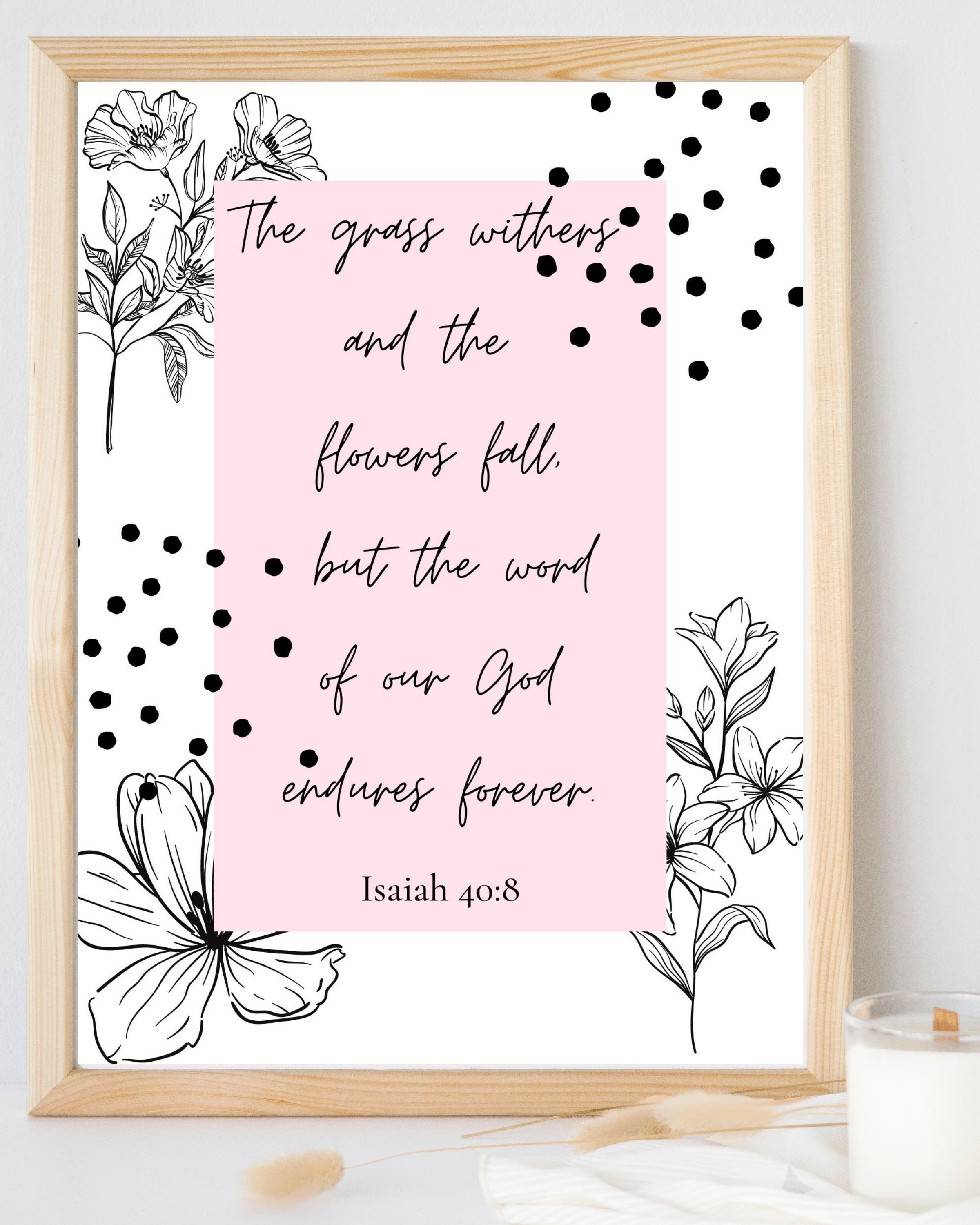 Canva Template Isaiah 40:8 Art Print - Etsy