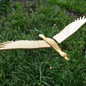 Big Wooden Flying Bird / Crane Bird / Handmade / Mobile / Bird wall decoration / Stork Mobile /