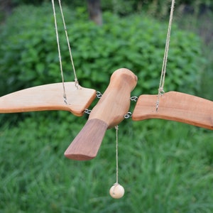 Handmade Wooden Flying Bird / Mobile / Bird wall decoration / Stork Mobile / Bird Home Decor