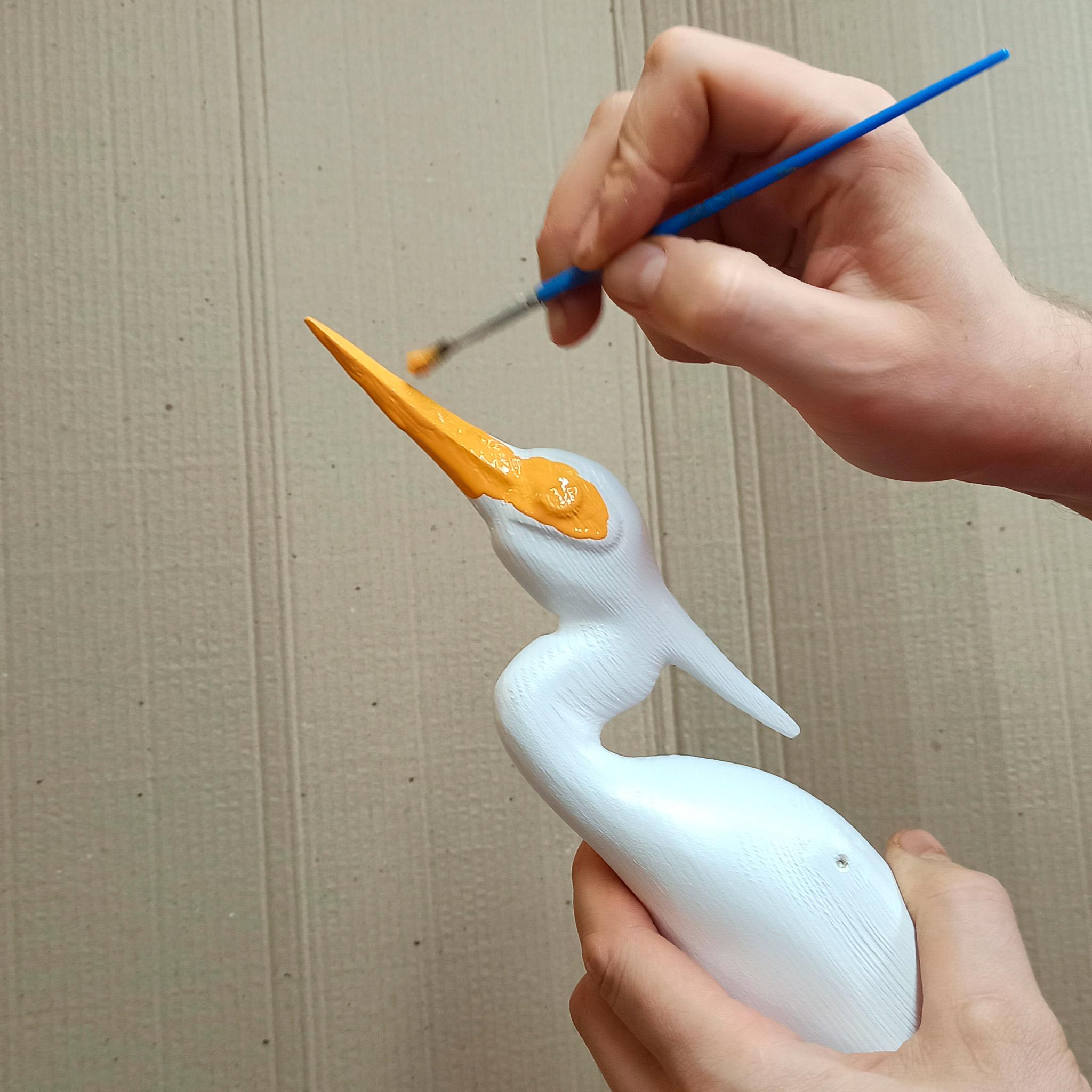 塗装済み木製サギ/モビール - 80cm/31.5インチ - 環境に優しい/手作り