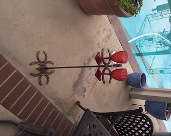 Hand forged wrought iron beverage holder