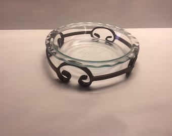 Custom Wrought Iron Pie plate and holder