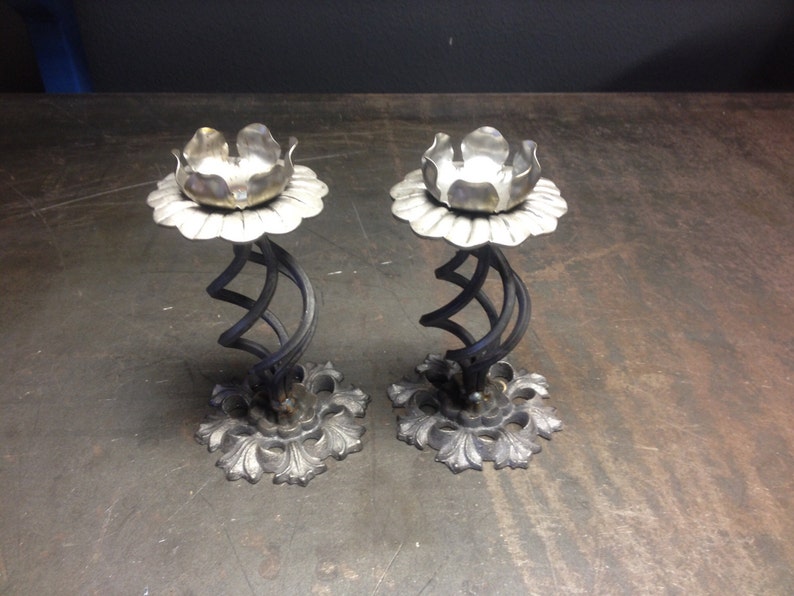 Wrought Iron Tea Light Candle Holders Etsy