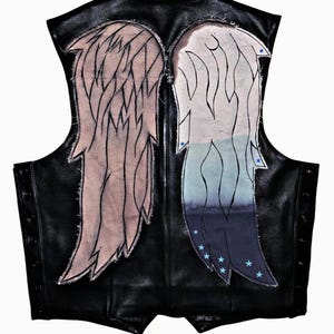 Angel Wing Leather Vest, Medium