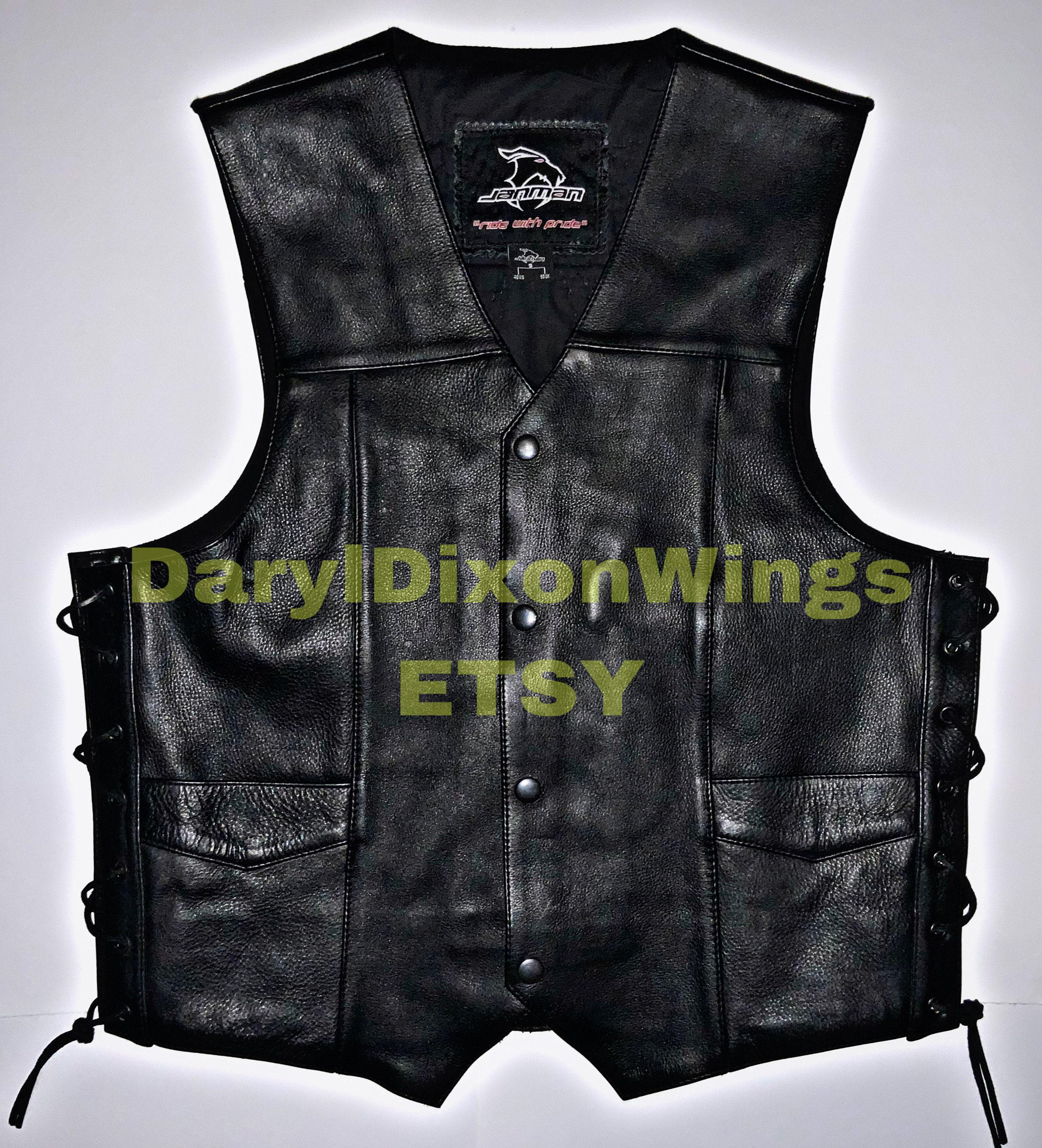 ●ROUGHNECK● ANGEL WING VEST black / 公式限定 Angel Wing REBORN Leather Vest - Etsy