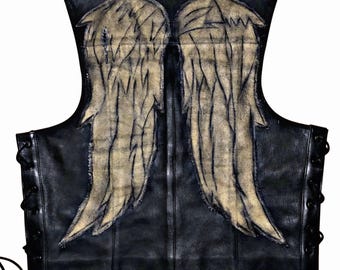 Dixon Leather Angel Wing Vest Season 8