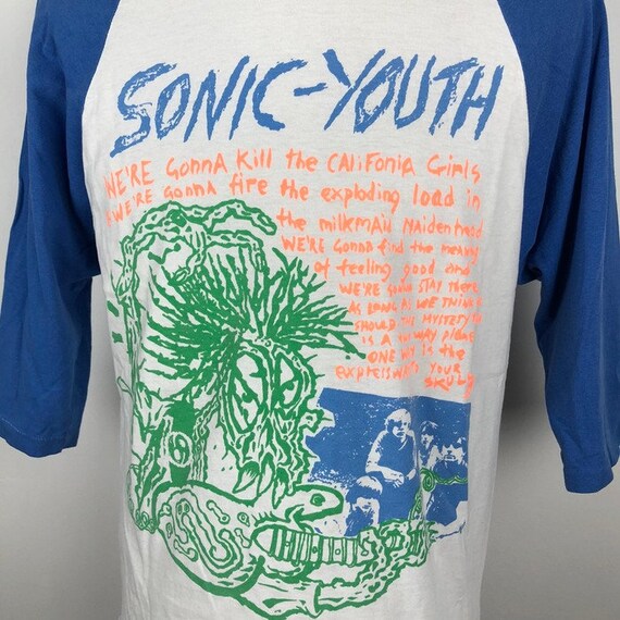 Vintage Sonic Youth Band Raglan Shirt 