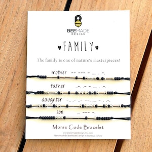 Regalo familiar para el día de San Valentín, regalo de cumpleaños para pulseras familiares para padre, madre, hija e hijo, madre, hija de hijo, pulsera a juego.