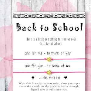 First Day of School Bracelet Back to School Bracelets Mommy and Me Anxiety Separation School Separation Bracelet Kindergarten First Day