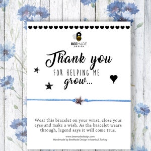 Teacher appreciation gift for teachers gifts Teacher appreciation week personalized gifts teacher wish bracelet thank you teacher favours