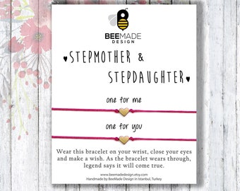 Step mother Birthday gifts for step mother and step daughter bracelet step mom gift for stepdaughter matching mother daughter jewelry