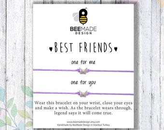 Pulseras de la amistad, regalo para mejor amiga, conjuntos de pulseras, pulsera a juego para 2, regalo para mejor amiga, regalo de cumpleaños, regalo de cumpleaños para mujer
