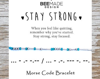 Stay Strong Morse Code Bracelet: Empowerment Gift