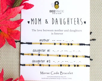 Unique Gift for Mom | Mother's Day Gift: Mother & Daughters Matching Jewelry | Mother's Day Bracelet from Daughter