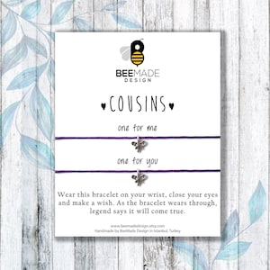 Valentines Days for Cousins Valentines Days Cousin Bracelets for 2 birthday gift for cousin matching bracelets layering string simple dainty