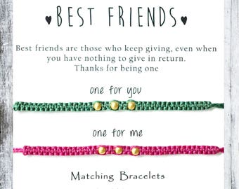 friendship jewelry Matching Bracelets for Best Friends gift bracelets for 2 birthday gift for bff gift for friends bracelet sets for women