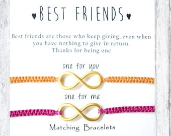 friendship jewelry for Best Friend Birthday Gift Matching Bracelets Macrame bracelets for 2 birthday gift for bff friends bracelet sets