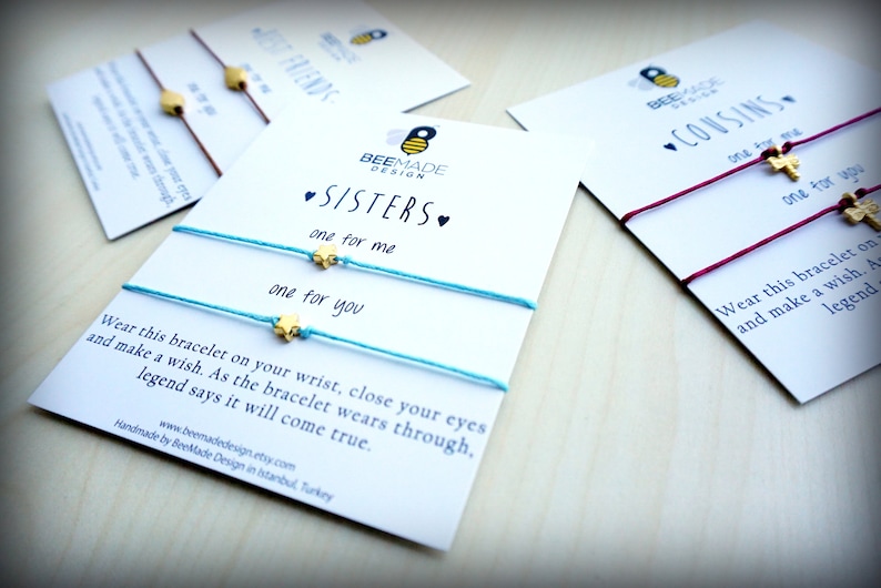 Birthday Gift for TWINS gifts for twin sisters Wish Bracelets Etsy