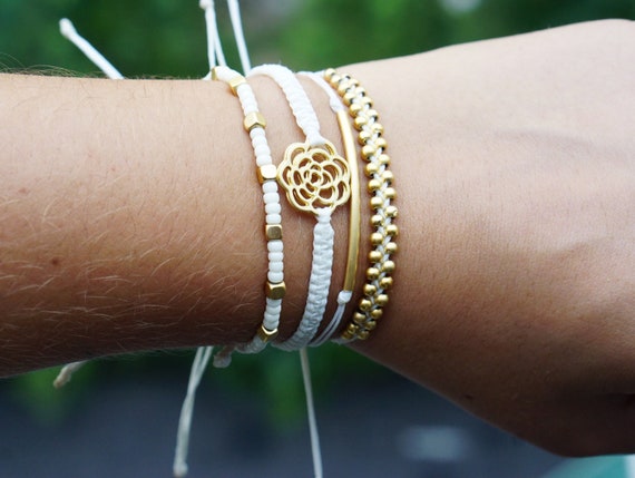 Etsy gold bracelet set best sale