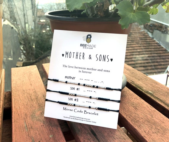 Morse Code Mom Son Bracelet To My Son Bracelet From Mom I Love You